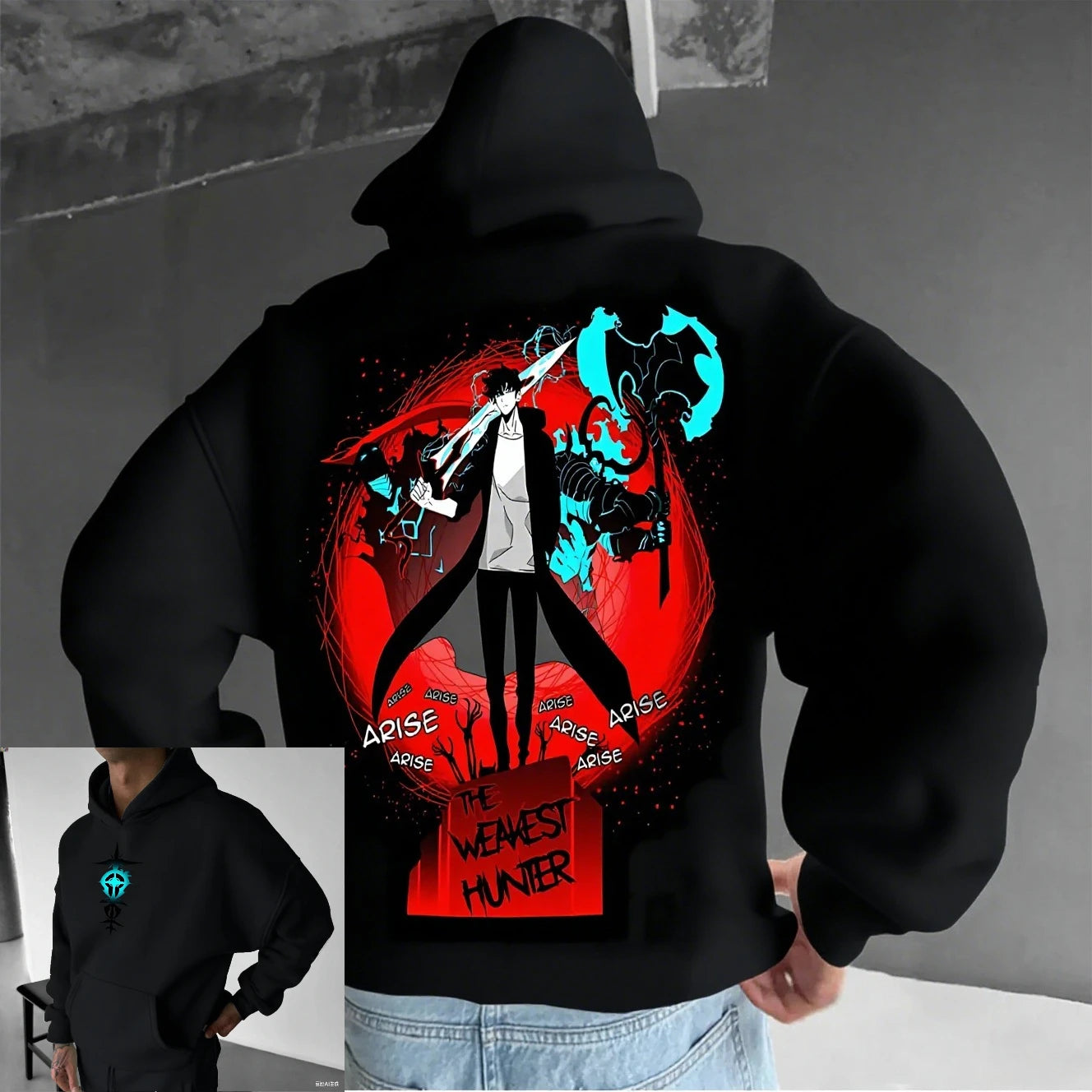 Anime Solo Leveling Men's Hooded Sweatshirt Women Graphic Pullover Hoodie Streetwear Casual Cosplay Spring Autumn Fashion Tops
