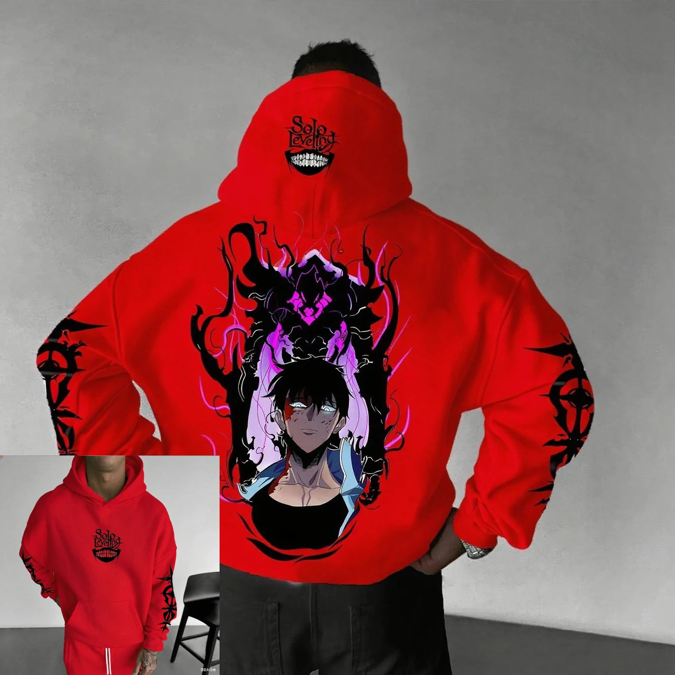 Solo Leveling Anime Hoodie Men