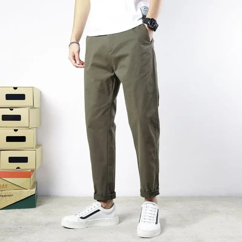HIQOR Spring Summer Men Pants Loose Comfortable Casual
