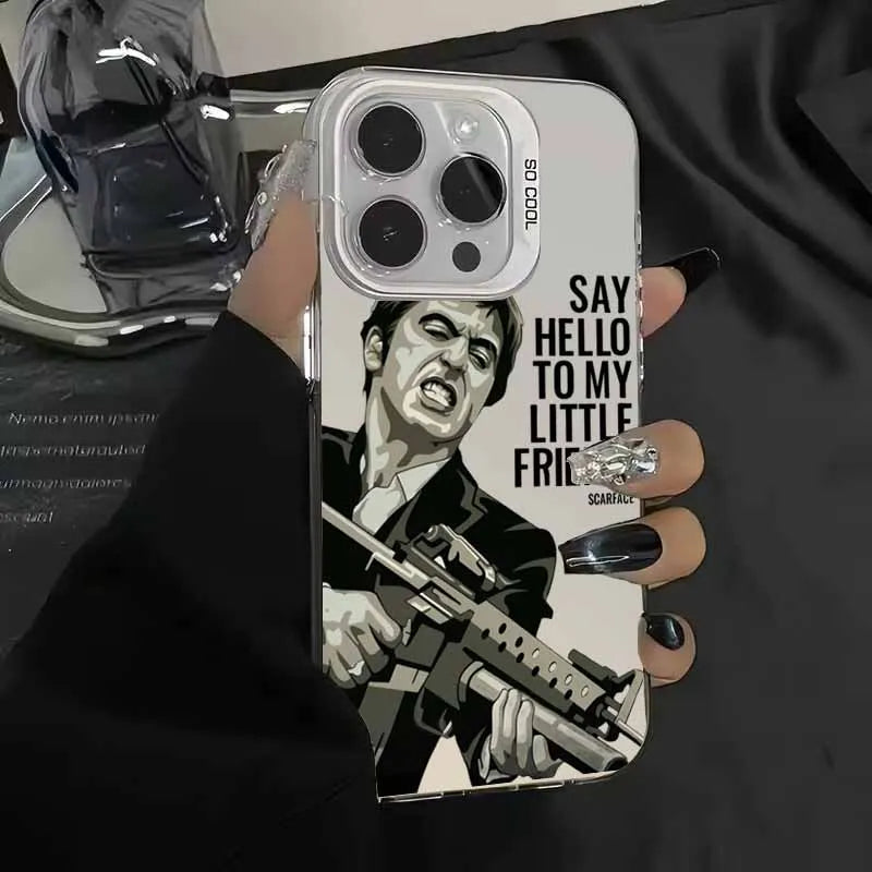 T-Tony M-Montana S-Scarface Fashion Cover For Apple iPhone 16E 16 15 14 13 12 mini 11 8 7 Pro Max Plus Colorful Phone Case