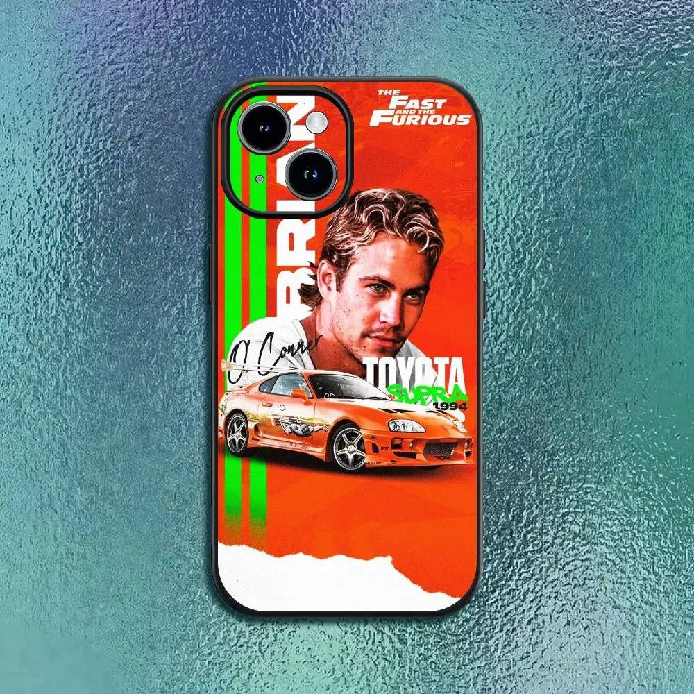 Movie cool F-Fast Furious Phone Case black soft shell