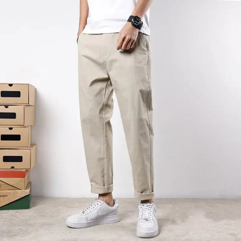 HIQOR Spring Summer Men Pants Loose Comfortable Casual
