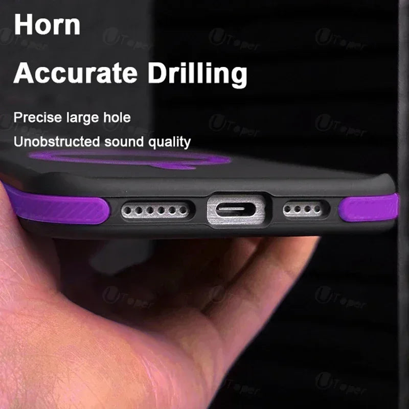 New Bicolor Matte Frosted Magnetic Phone Case