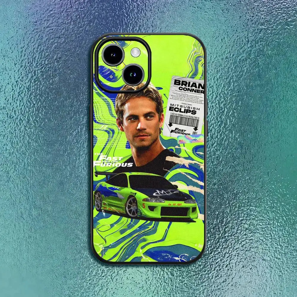 Movie cool F-Fast Furious Phone Case black soft shell