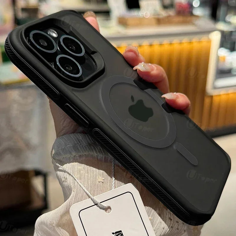 New Bicolor Matte Frosted Magnetic Phone Case