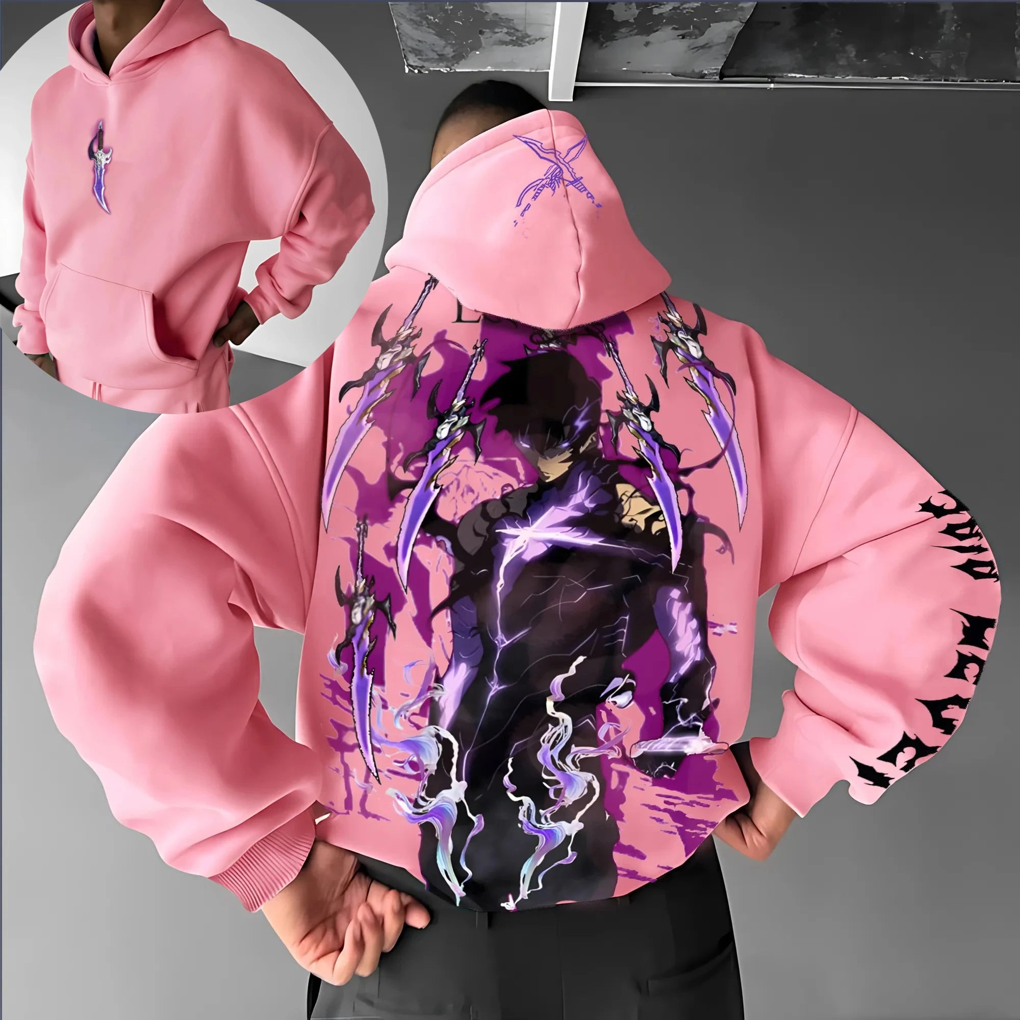 Solo Leveling Parent-child Clothing Autumn and Winter Japanese hoodie