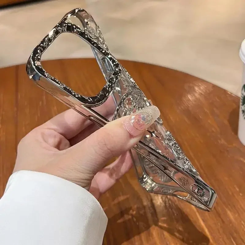 3D Bling Glitter Butterfly Quicksand Gradient Phone