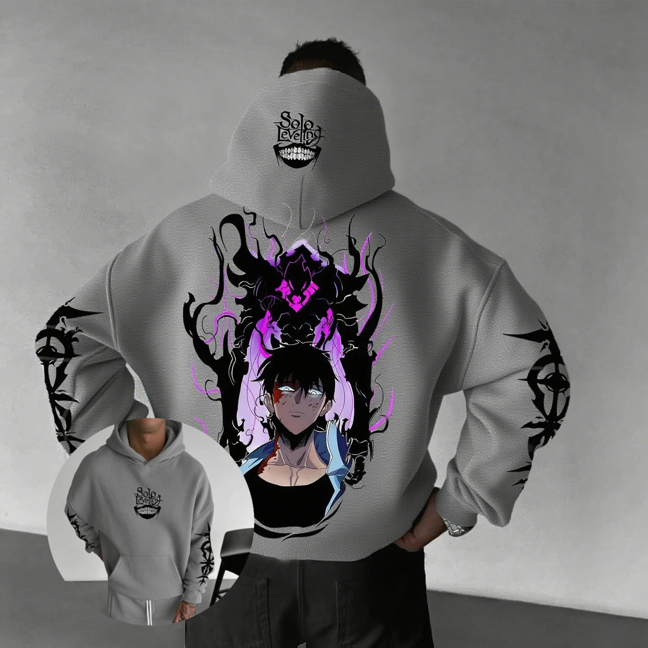 Solo Leveling Anime Hoodie Men
