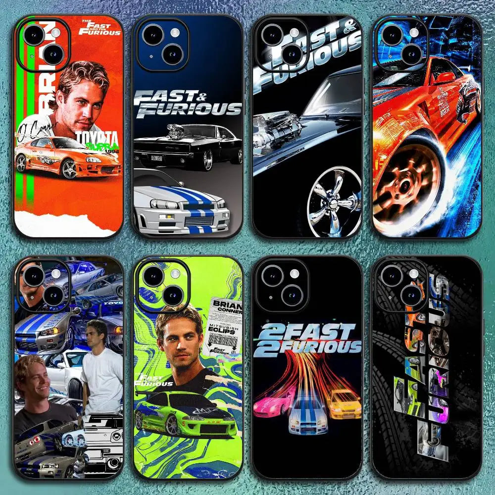 Movie cool F-Fast Furious Phone Case black soft shell