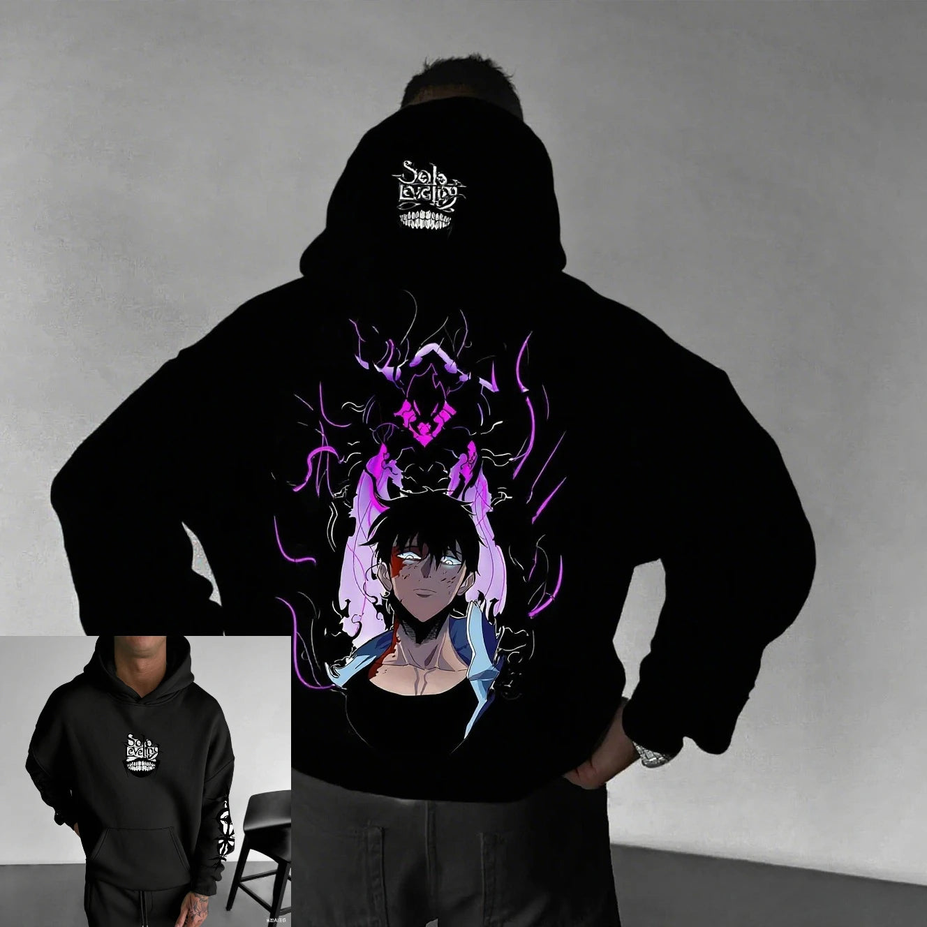 Solo Leveling Anime Hoodie Men