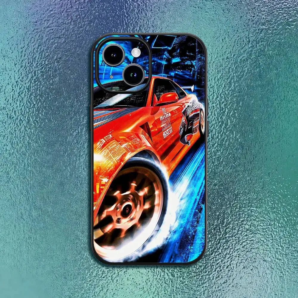 Movie cool F-Fast Furious Phone Case black soft shell