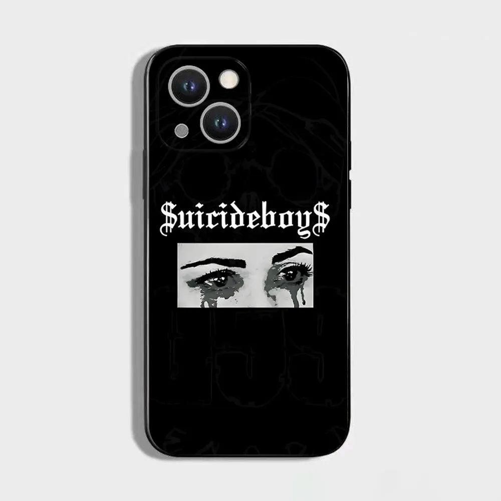 Rap Group S-Suicideboys-S G59 Phone Case For iPhone 16,15,14,13,12,11 Plus,Pro Max,XS,X,XR,SE,Mini,8,7,Soft Silicone Black Cover