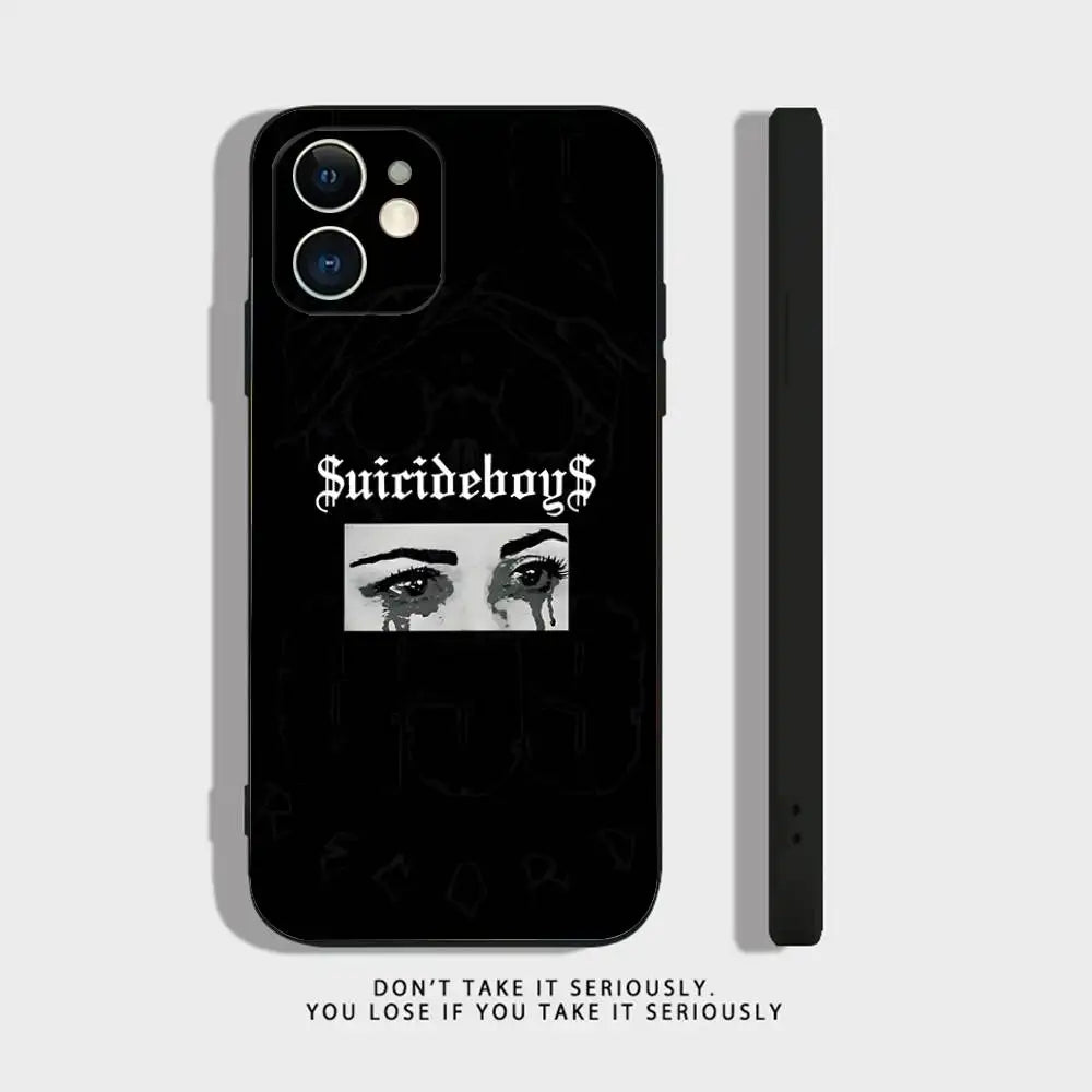 Rap Group S-Suicideboys-S G59 Phone Case For iPhone 17,16,15,14,13,12,11,XR,Pro,XS,Max,XR,Plus,Mini Silicone Black Shockproof