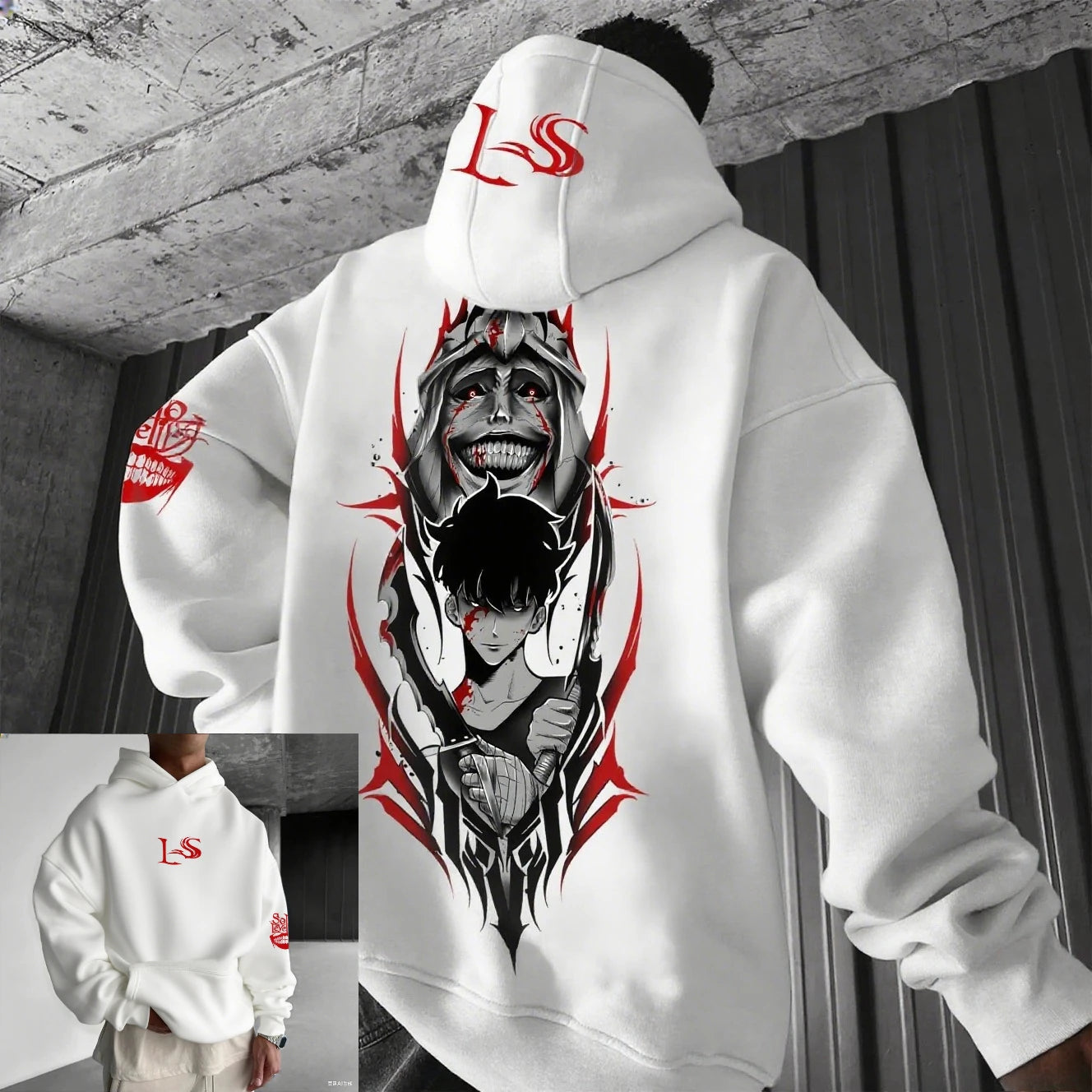 Solo Leveling Anime Hoodie Men Women Streetwear Oversized Graphic Pullover Sweatshirt Spring Autumn Casual Cosplay Hooded Jacket