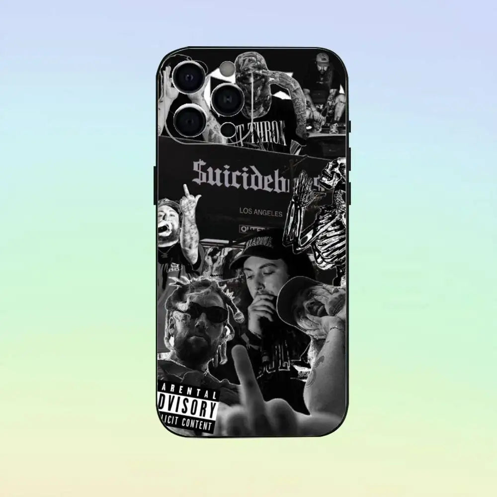 $uicideBoy$ Suicideboys Phone Case   For iPhone17,16,15,14,13,12,11 Plus,Pro Max Soft Black Cover