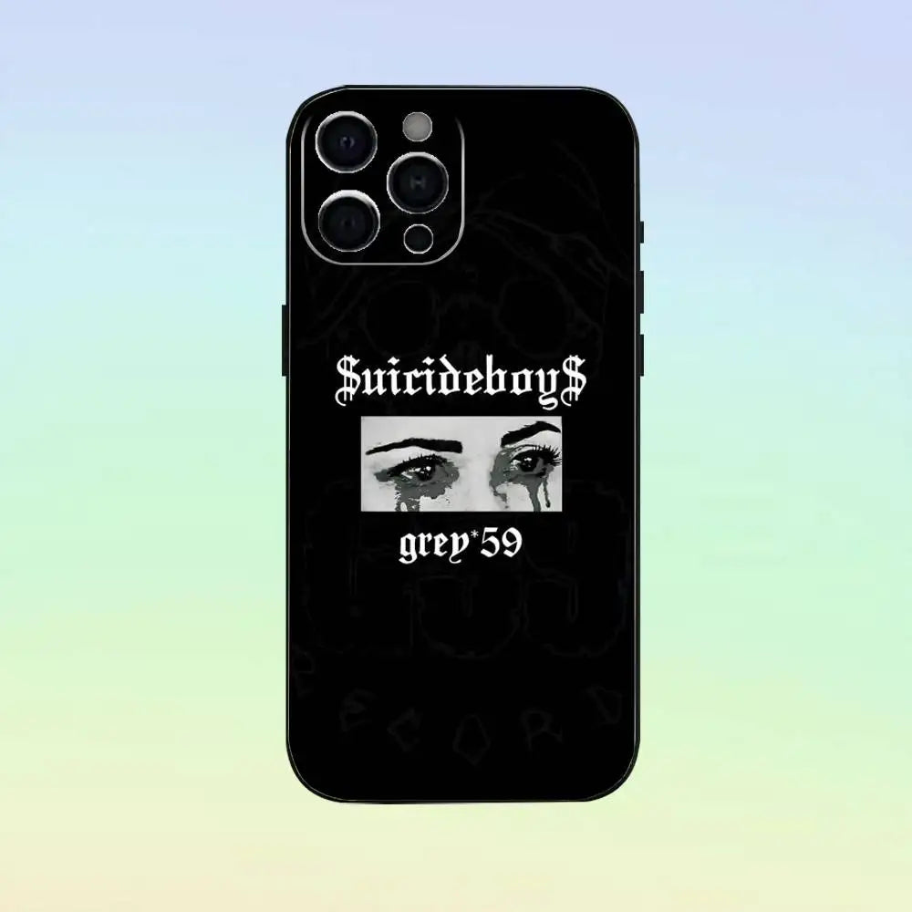 $uicideBoy$ Suicideboys Phone Case   For iPhone17,16,15,14,13,12,11 Plus,Pro Max Soft Black Cover