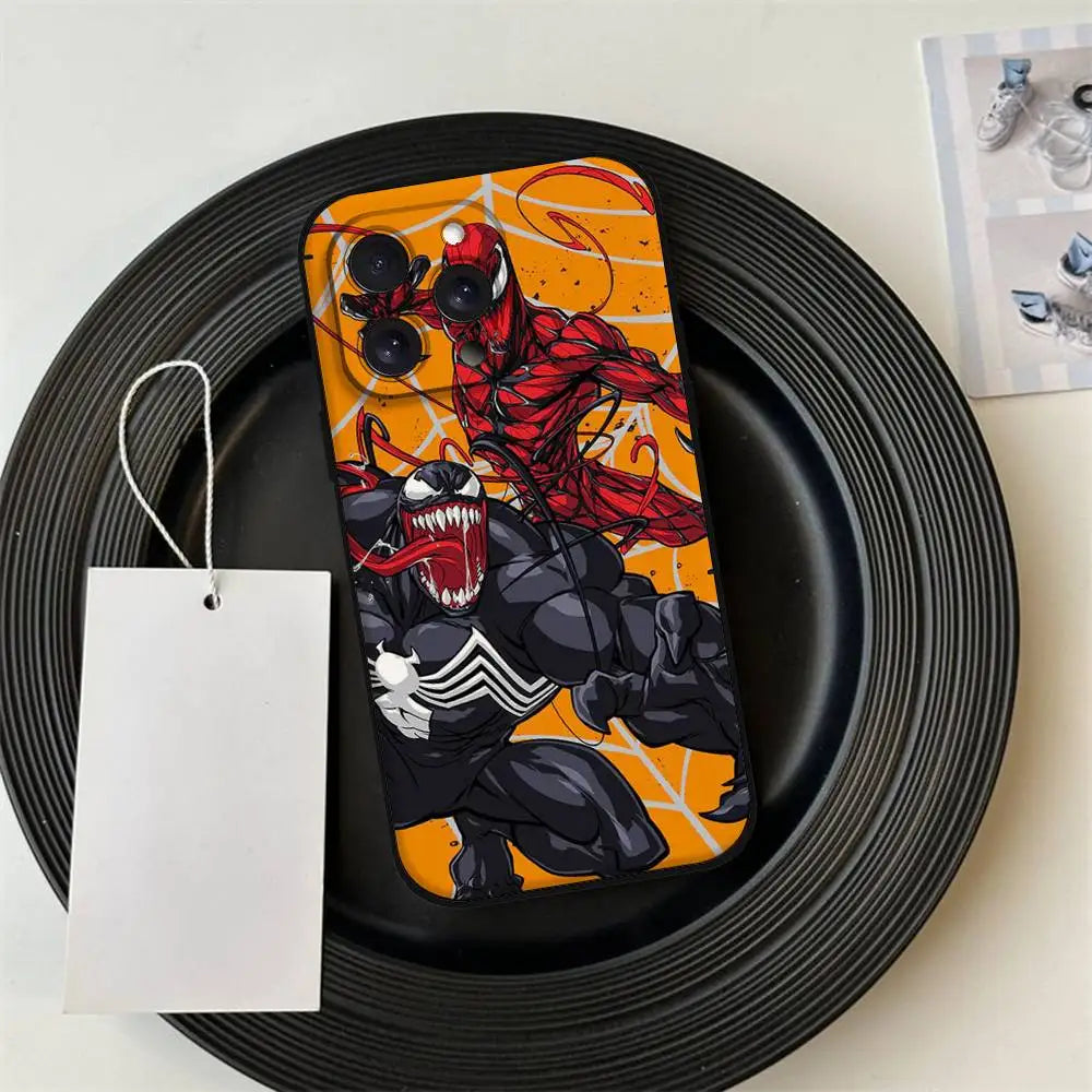 S-Spider Man Phone Case For IPhone 17 Pro 15 13 14 16 11 12 Pro Max 7 8 Plus XR XS X SE Matte Soft Funda Silicone Cover