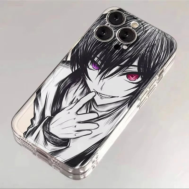 Hand Drawn Sketch Anime Cool Phone Shockproof Silicone Back Cover