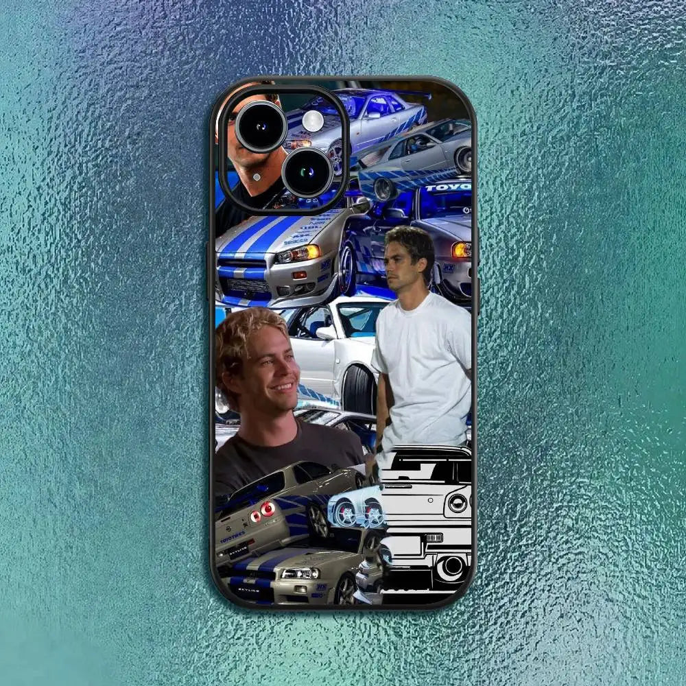 Movie cool F-Fast Furious Phone Case black soft shell