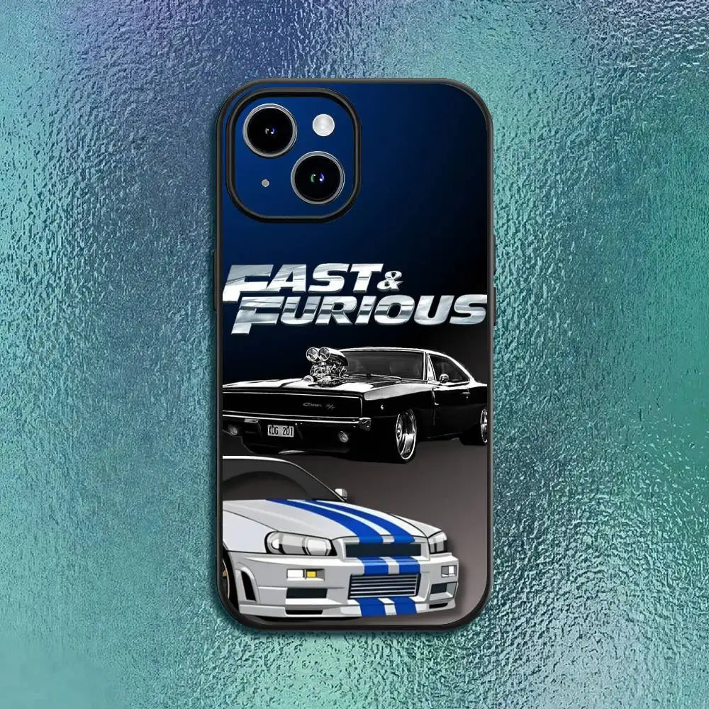 Movie cool F-Fast Furious Phone Case black soft shell