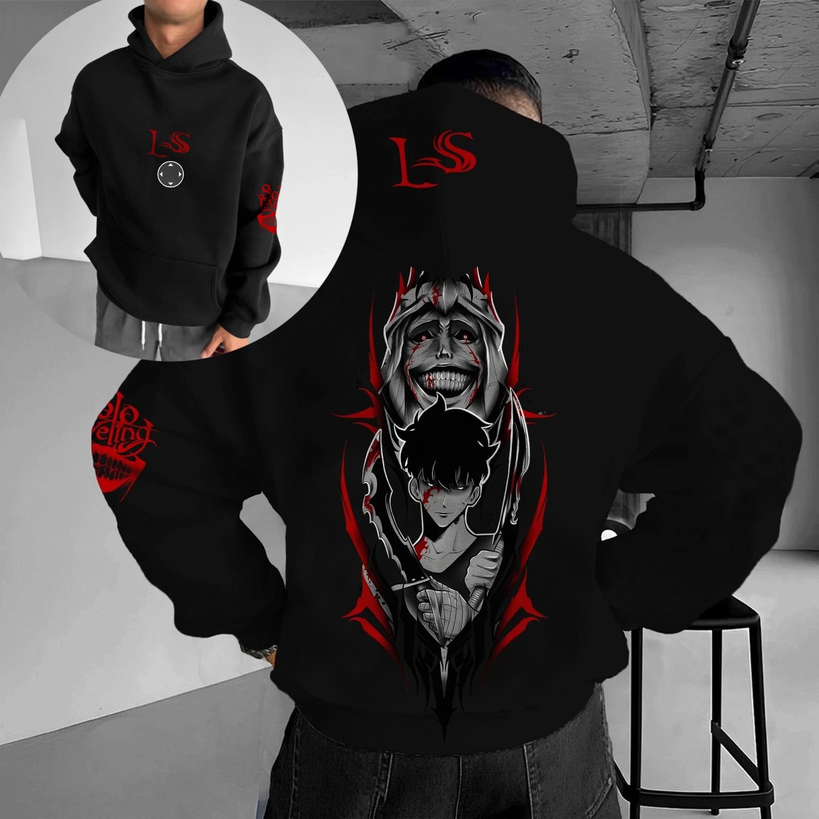 Solo Leveling Hot Blood Anime Print Men's Women's Summer Fashion Street Casual Loose T-Shirt, Hoodie, Shorts and Sweatpants Top