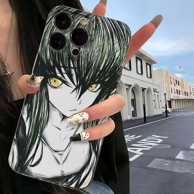 Hand Drawn Sketch Anime Cool Phone Shockproof Silicone Back Cover