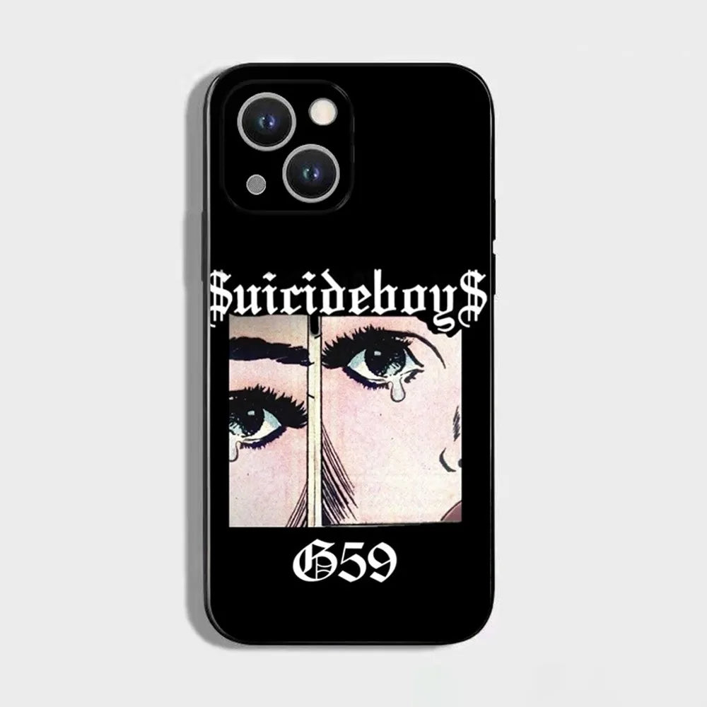 Rap Group S-Suicideboys-S G59 Phone Case For iPhone 16,15,14,13,12,11 Plus,Pro Max,XS,X,XR,SE,Mini,8,7,Soft Silicone Black Cover