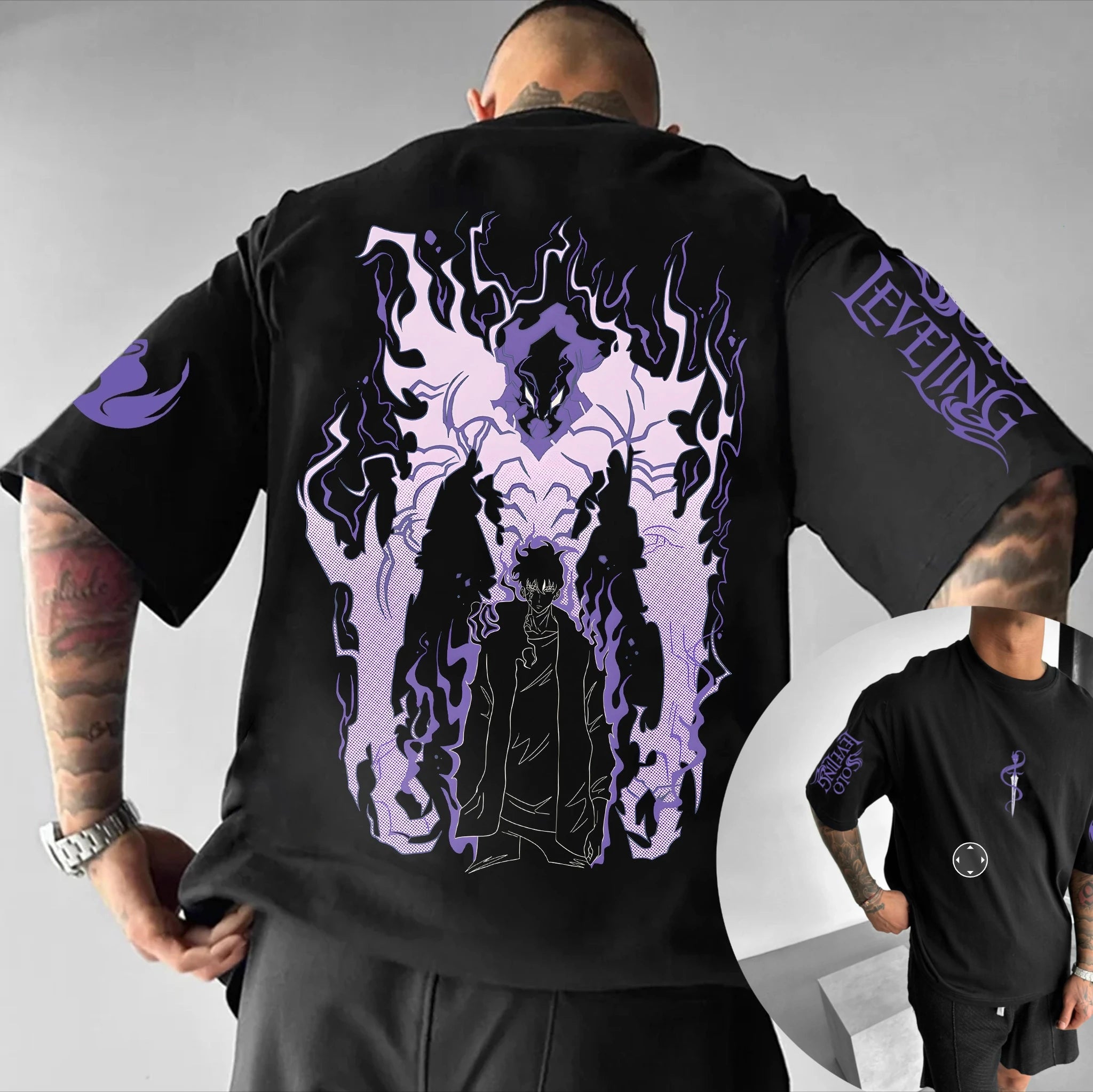 Solo Leveling Hot Blood Anime Print Men's Women's Summer Fashion Street Casual Loose T-Shirt, Hoodie, Shorts and Sweatpants Top